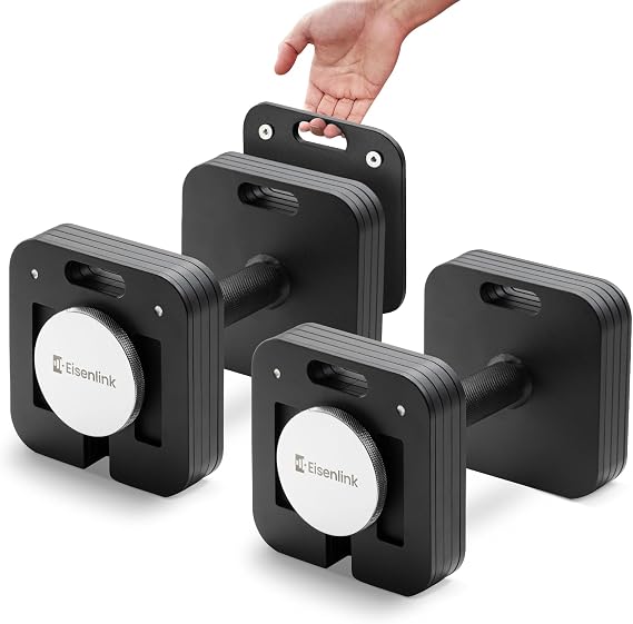 Eisenlink Adjustable Dumbbell Set, 10-50/80lb, 5lb Increments, Quick-Lock