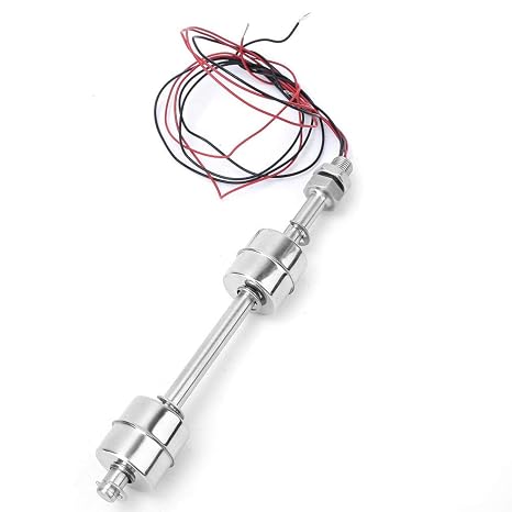 Water Level Sensor, Double Float Ball Level Sensor, Stainless Steel Double Ball Float Switch Water Level Controller Sensor Switch for Tank Pool (150mm)