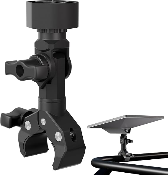 RVMARINEPAT Starlink Mini Clamp Mount Adjustable Universal Pole Clamp,2024/2025/2026 Starlink Mini Mount with Pipe Adapter Compatible for RV, Yacht, Van, Camper, Boat