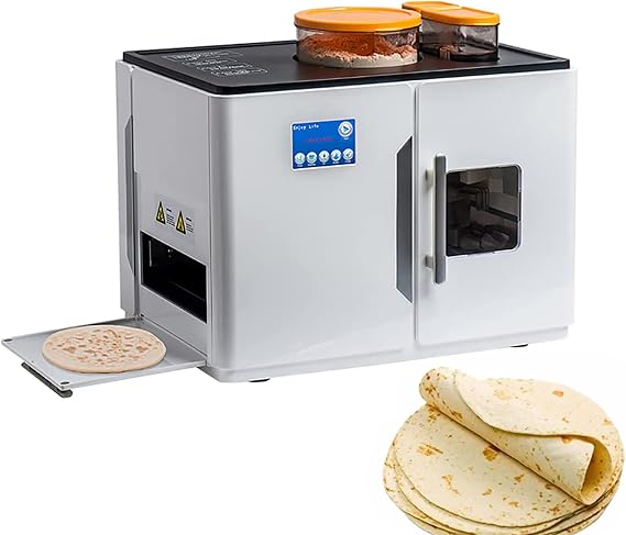 Automatic Roti Makering, Electric Chapati Tortilla Pancake Flatbreads Pita Making Machine, One Key to Make 20 Pcs/One Time for Flour Tortilla