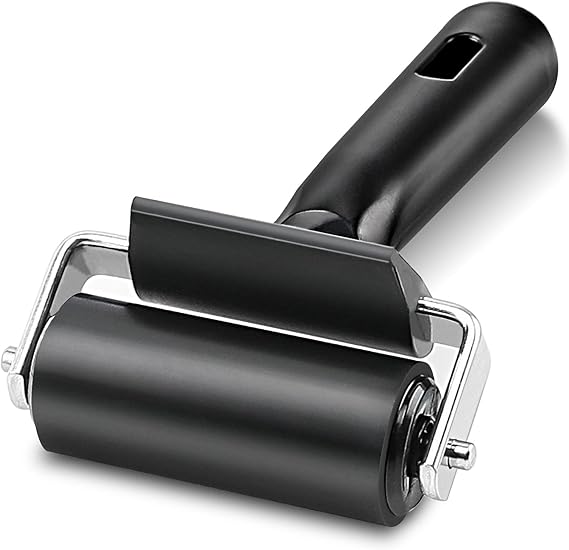 Rubber Roller, Ideal for Anti Skid Tape Construction Tools, Print, Ink and Stamping Tools (2.5-Inch, Black)