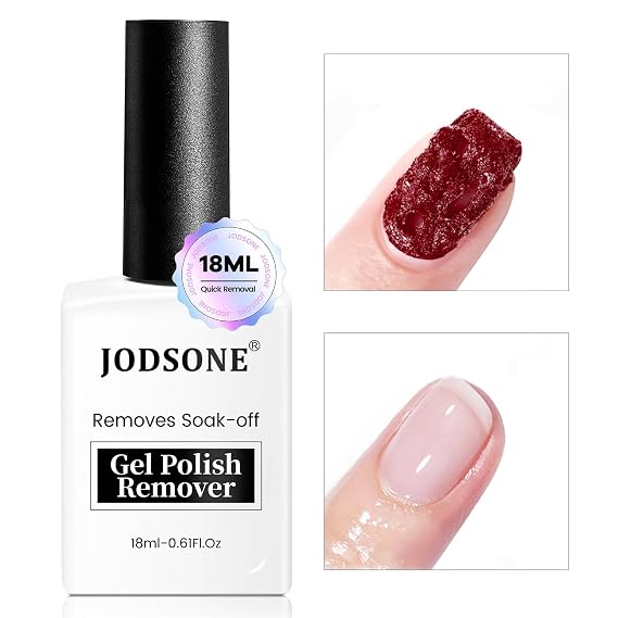 JODSONE 18ml Gel Nail Polish Remover, Professional Gel Polish Remover, No Soaking or Wrapping Required, Quick and Easy Removal in 2-5 Minutes