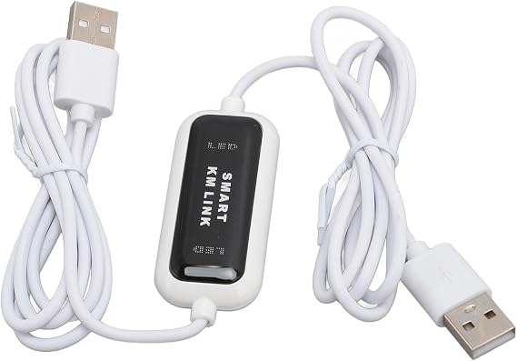 USB PC to PC Sync Data Link Mouse Keyboard Share for Smart KM Link Net Direct File Transfer Bridge, Beyond Keyboard and Mouse Sharing, ABS Material Computer Copy Cable