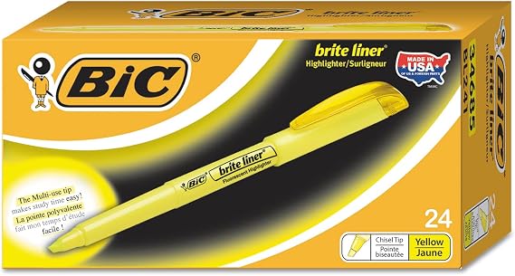 BICBL241YW - BIC Brite Liner Highlighters