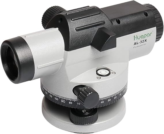 Huepar AL-32X Auto Level, 32 Magnification, Optical Auto Level, Distance Meter, Measuring Tool, High and Low Differential Measurement, Horizontal Angle Measurement, Level/Level