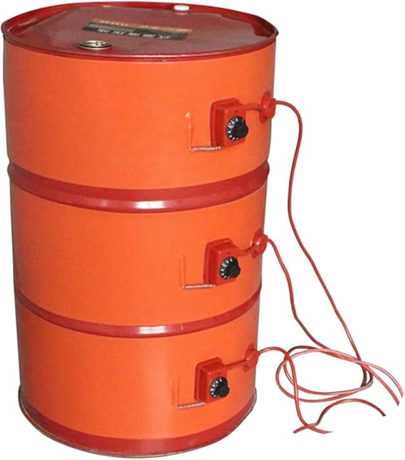 Drum Pail heaters Silicone Drum Heater, Metal Oil Drum Heater Barrel Heater Pail Heater with Adjustable Thermostat,for Heating and Heat Tracing ,110/220V (Size : 30L 940x250 1000W)