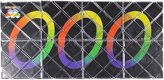 Oostifun FunnyGoo MoZhi 8 Panels 3 Rings Black Magic Folding Puzzle Cube Twisty