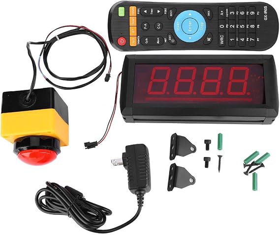 Remote Countdown Timer - Popular Game Challenge With LED Digital Display, 1.8 Inch 4-Digit Timer, 10 Seconds Challenge Game, Remote Control, Accessories, 5VDC(US)