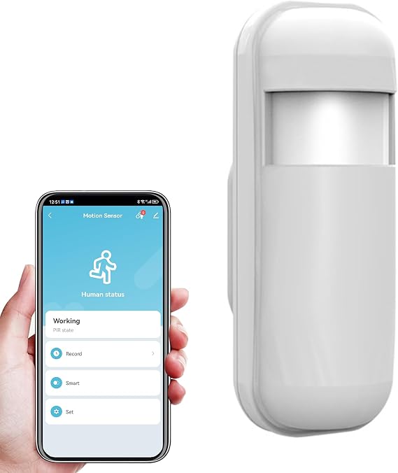 JCHENG Human Body Motion Sensor for TUYA Zigbee Gateway Exclusively - Remote Monitoring, Extended Battery Life, App Control, Smart Home Automation