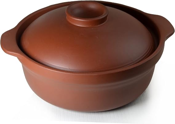 Casserole Clay Pot Bowls Lid Cooking Dolsot Bibimbap Soup, Red, 68oz