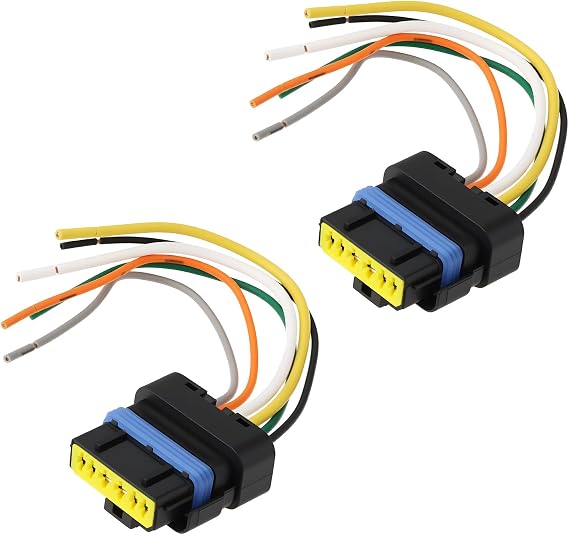 2pcs 6-Pin Rear Tail Light Lamp Connector Plug Prewired Compatible with Nissan Micra K12 K13 Interstar Primastar