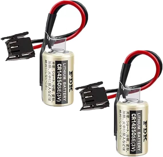2-Pack for FDK CR14250SE 3V 1/2AA PLC Battery 1000mAh for 1747-BA Backup Power Supply