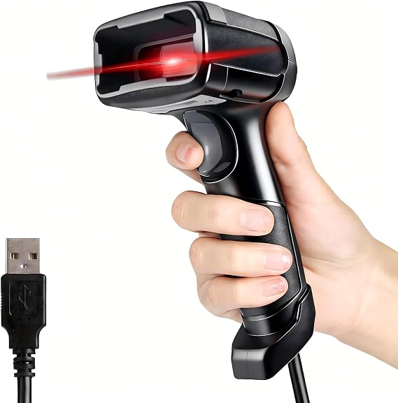 LENVII 2D Barcode Scanner USB Wired QR Barcode Reader Plug and Play