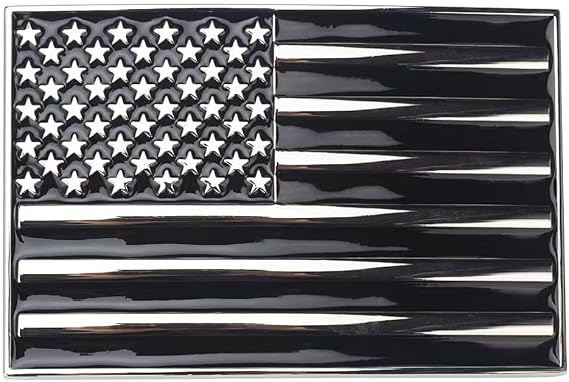 American Flag Belt Buckle Metal Western Cowboy Belt Buckle, Patriotic USA Flag Design for Casual & Rodeo Wear