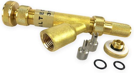HALTEC 310 Liquid Fill Gun - Hydro Inflation Valve Adapter Calcium Chloride Gun for Tractor Tire Ballast, Compatible with Beet Juice, Water, Antifreeze and More.