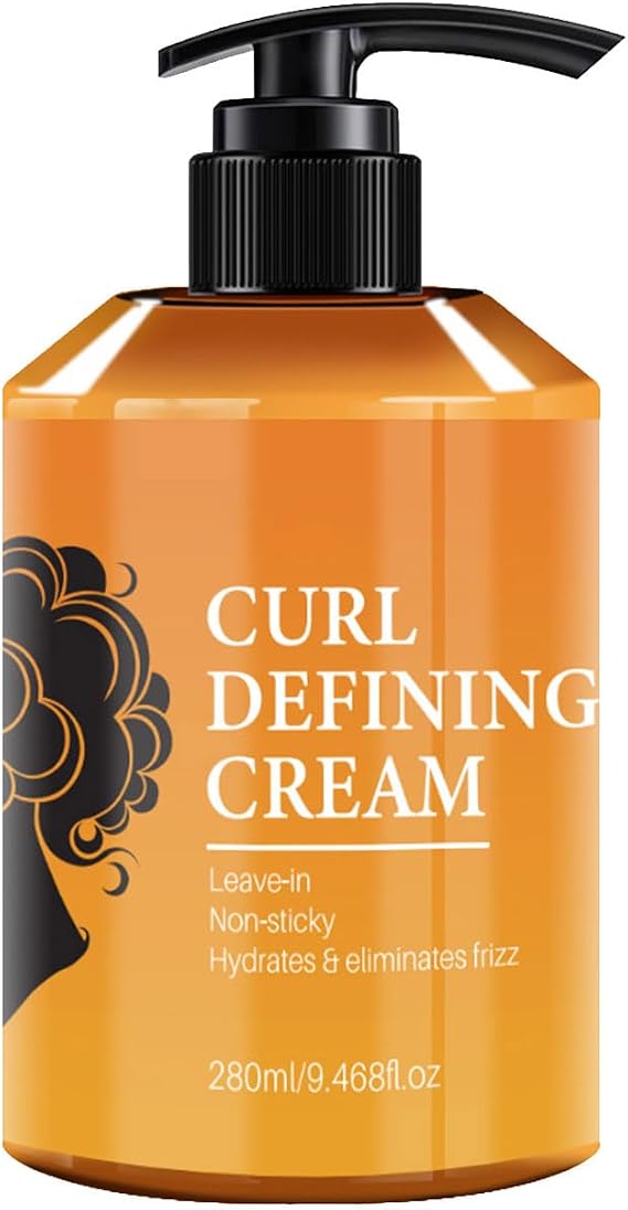Curl Defining Cream Styling Curl Cream Anti-Frizz Bouncy Resilient Enhancer Styling Lotion Natural Wavy Moisturising Volumising Hair Treatment 280ml
