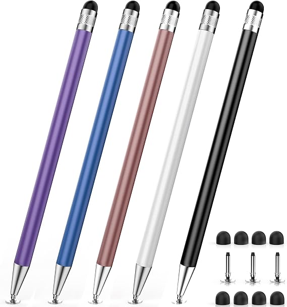 Styluslink Stylus Pen for Touchscreen(5-Pack), 2 in 1 Stylists Pen