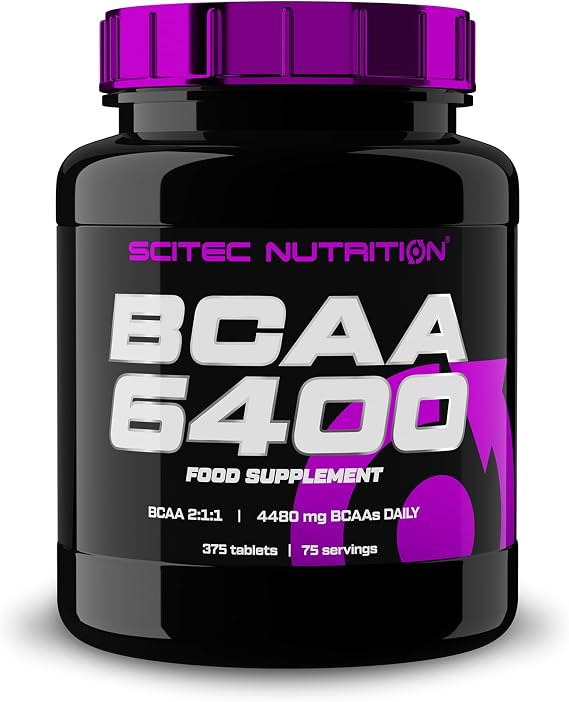 Scitec Nutrition BCAA 6400 - High-Potency 2:1:1 Ratio BCAAs, 4480mg Per Day - Tablets for Men & Women - Ideal for Athletes - Performance & Recovery, 375 Tablets