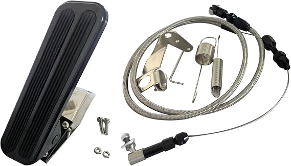 X-AVION Universal Floor Mount Throttle Pedal, 24 Throttle Cable, Return Spring Kit