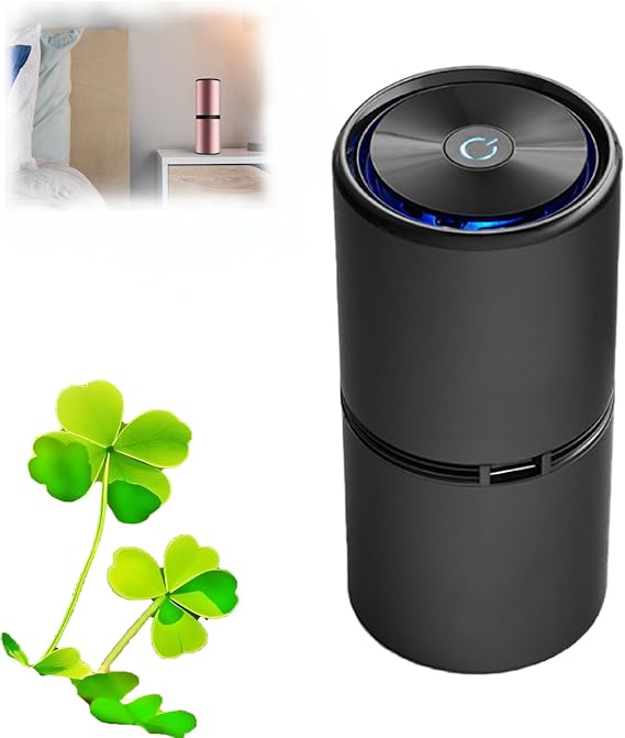 Labcharge Ionic Air Purifier for Home and Car - Filterless, 27dB Quiet, 12 Million Negative Ions, Portable (Black)