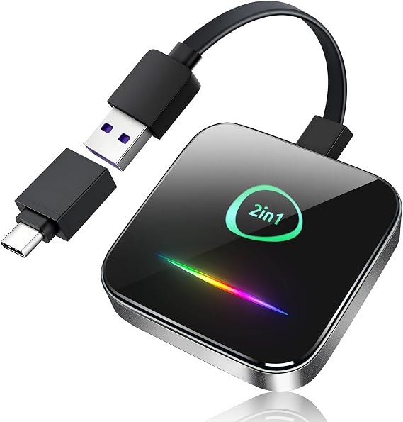 2-in-1 Wireless Carplay Adapter Android Auto Adapter