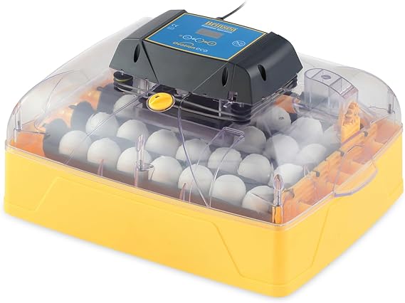 Brinsea Ovation 28 Eco Egg Incubator with Automatic Egg Turning Control, Digital Display, and Internal/External Temperature Alarms for Hatching 28 Chicken, Duck, Other Bird Eggs
