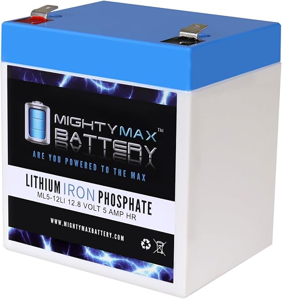 Mighty Max Battery 12V 5AH Lithium Replacement Battery Compatible with CooPower CP12-4, CP12-5.4