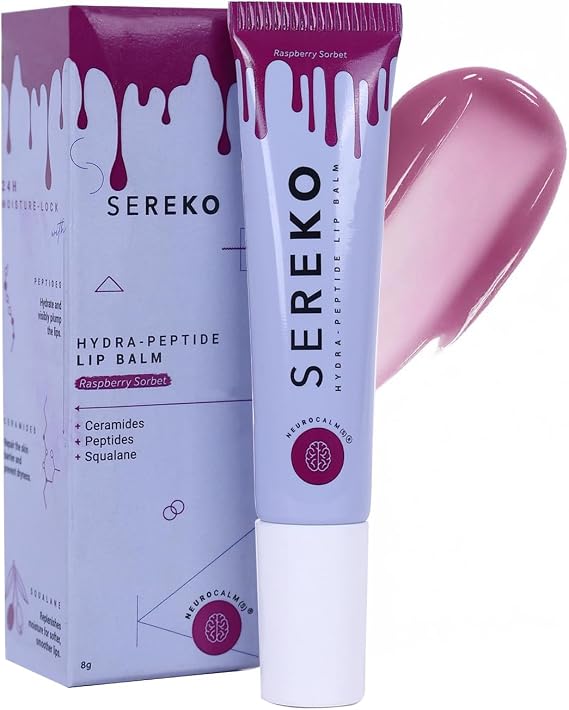 Hydra Peptide Tinted Lip Balm | Ceramides & Squalane | 24H Moisture Lock, Plumps & Smooths | For Dry & Chapped Lips | Raspberry Sorbet | 8 g