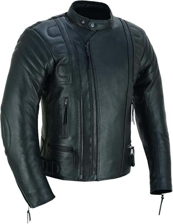 Motorcycle Leather Jacket Ce Armoured For Men Mbj-08a