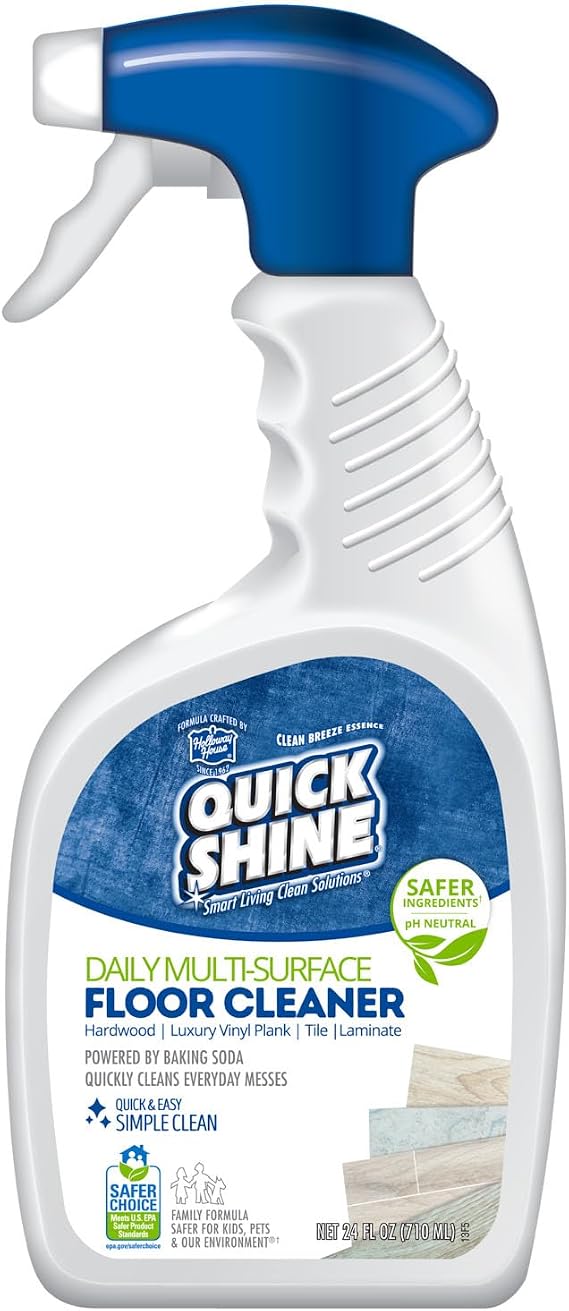 Quick Shine Multi-Surface Floor Cleaner 24 oz, Streak-Free, No Residue
