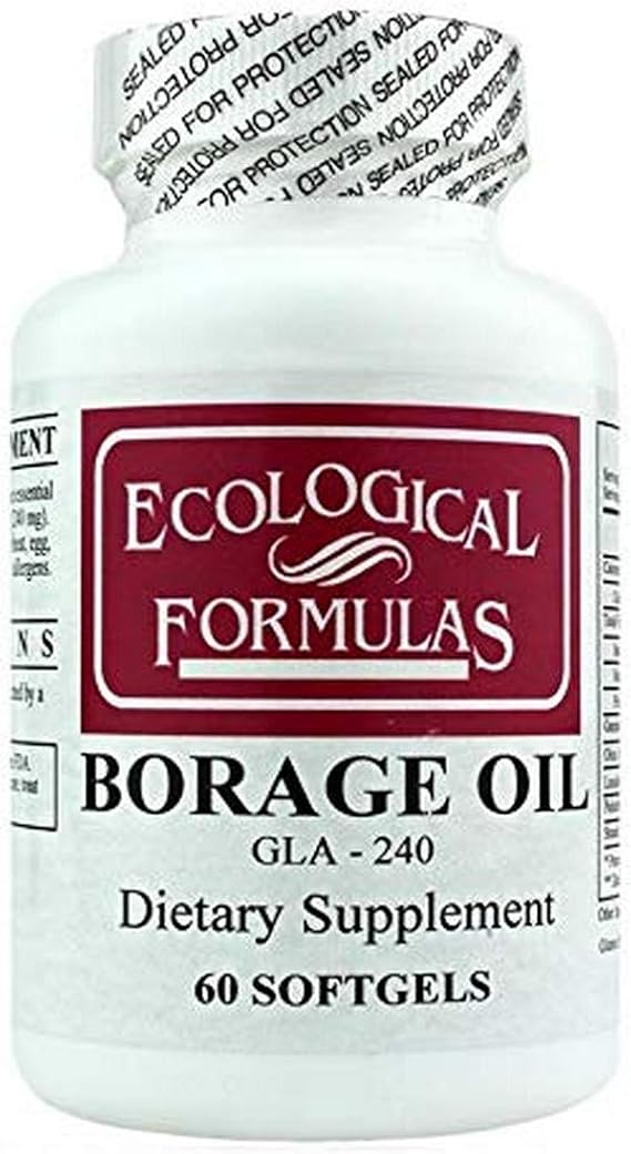 Ecological Formulas Borage Oil Gla-240, White, 60 Count
