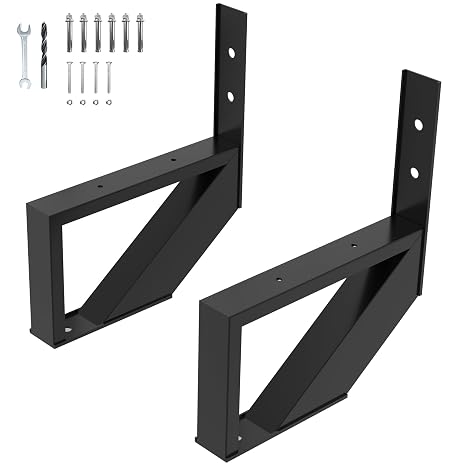 Steel Stair Step Riser-2 Pack, 1 Step Stair Stringers for Deck | Sturdy Powder Coating Steel Stair Stringer for Outdoor Steps and Stairs