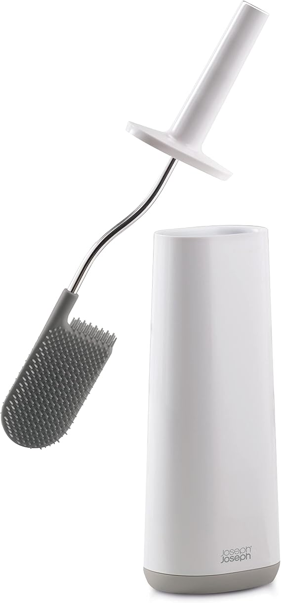 Joseph Joseph 70515 Flex Smart Toilet Brush, White/Grey