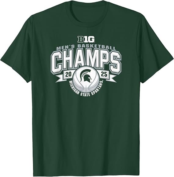 Michigan State Spartans Men's Basketball Big Ten Champs 2025 T-Shirt