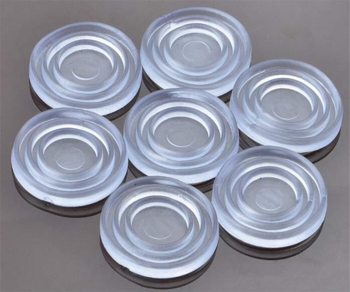Clear Glass Table Top Bumper Non- Adhesive,Glass Table Top Spacer,2mm Thickness.25Count