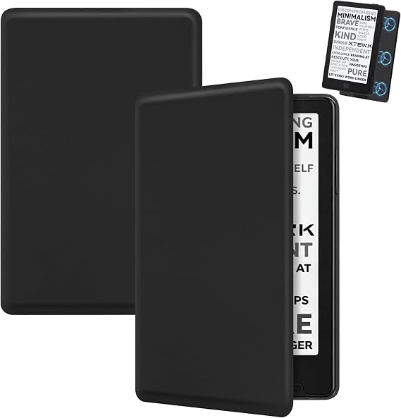 磁気ケース Xteink X4 Pro 4.3インチ電子書籍リーダー用、超薄型軽量オールラウンドスクラッチ耐性磁気クロージャー保護カバー Xteink X4 Pro電子書籍リーダー対応 ブラック