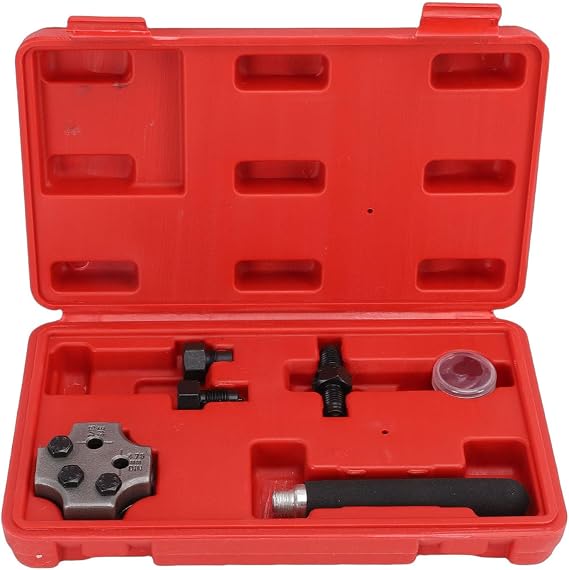 CHICIRIS Brake Line Flaring Tool Kit, Steel Aluminum Alloy 45 SAE Double Flaring, Compact Portable Removable Die Tool for Mechanics Automotive Brake Line Repairs Tight Spaces