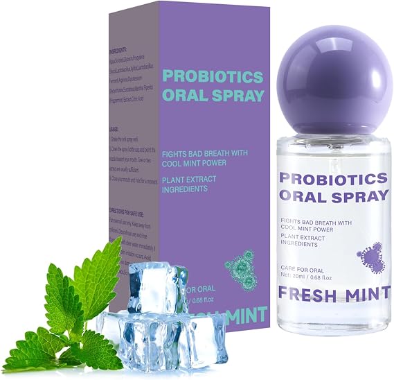 Probiotic Oral Spray for Long-Lasting Freshness, Oral Spray with Probiotics for Breath Care, Gentle, Convenient Travel-Sized Breath, 20ml/0.68oz