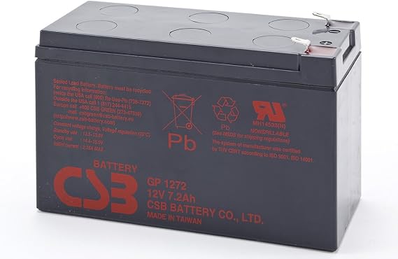 CSB GP1272 12V / 7.2 AH Sealed Lead Acid Battery w/ F2 Terminal