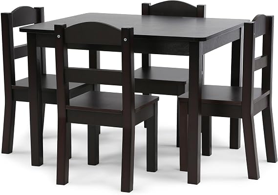 Humble Crew Toddler Table and Chair Set for Kids, Wood Activity Furniture