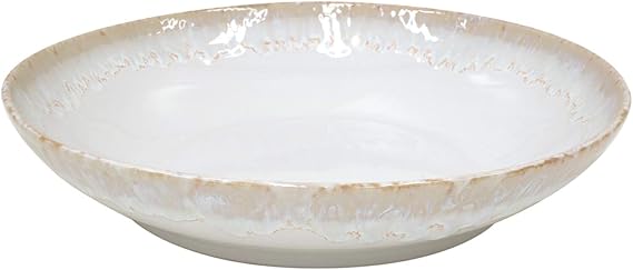 Casafina Ceramic Stoneware 13'' Pasta Serving Bowl - Taormina Collection, White | Microwave & Dishwasher Safe Dinnerware | Food Safe Glazing | Restaurant Quality Tableware