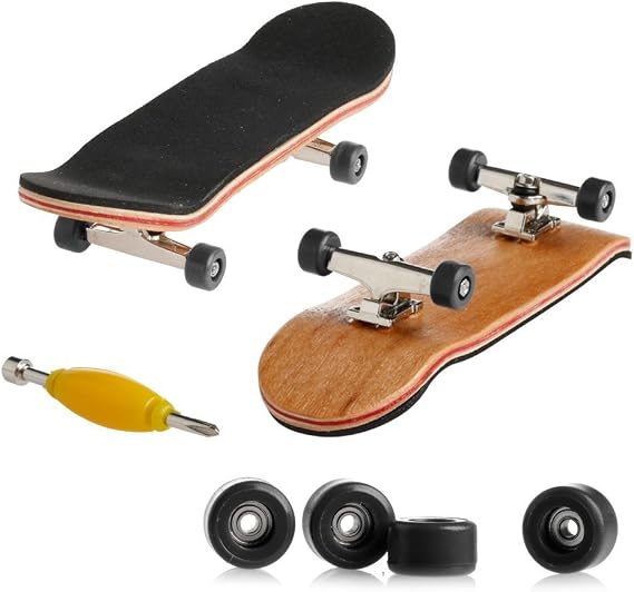 Professional Mini Maple Wooden Fingerboards, 1 Pack(Black)