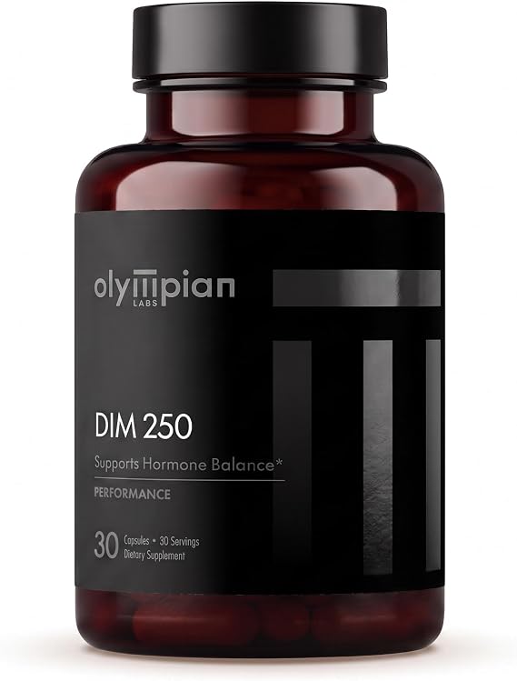 Olympian Labs DIM 150mg - DIM Diindolylmethane Supplement Capsules Supporting Hormone Balance, Clear Skin, PCOS, Aid in Fitness Regimes - 30 Capsules (30 Day Supply)
