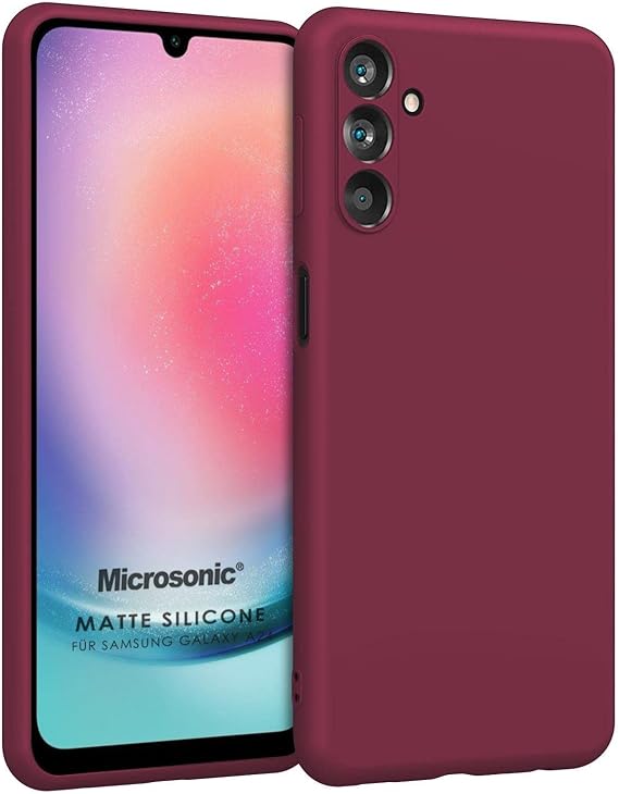 Microsonic Matte Silicone Samsung Galaxy M34 5G için Kılıf Mor [Galaxy M34 5G ile Uyumlu Kılıf - Mor]
