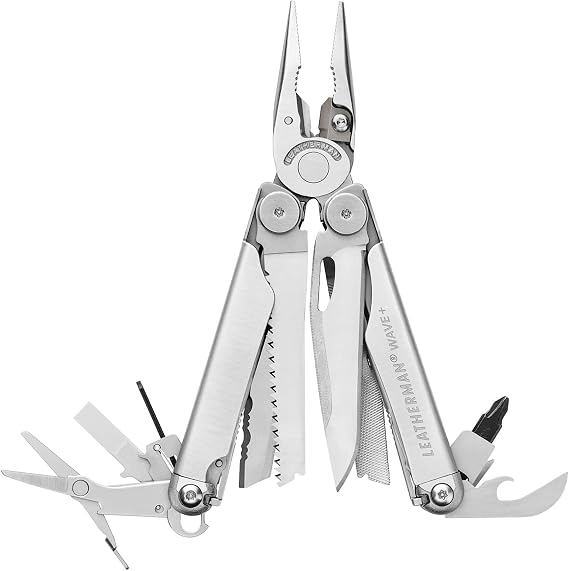 Leatherman Wave+ Multi-Tool, Made in USA, Stainless Steel