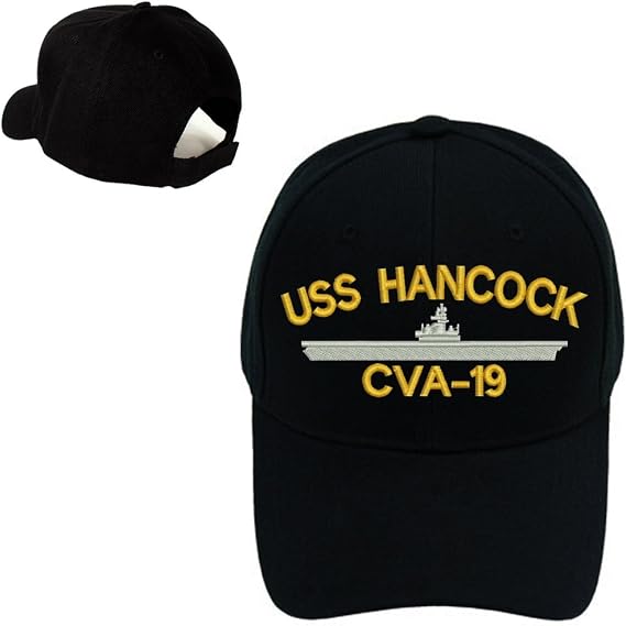 Military USS Hancock CVA-19 Ship Digital Camo Camouflage Baseball Cap Hat