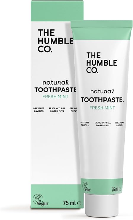 The Humble Co. - Toothpaste Adult Fresh Mint 75 ML Nane Aromalı Doğal Diş Macunu 75 ML, Doğal olarak temiz bir gülümseme için ferah nane aromalı diş macunu
