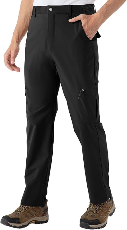 Rdruko Men's Hiking Cargo Trousers with 6 Pockets