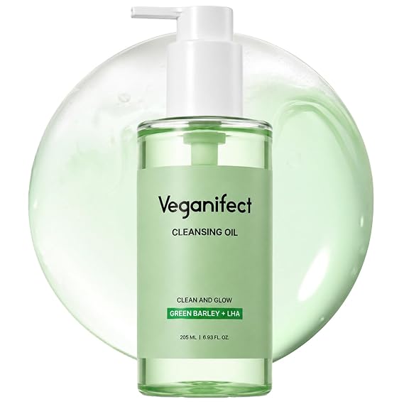 VEGANIFECT LHA Cleansing Oil, Pore Control, Blackhead Remover & Sebum Care, Gentle Melting Oil Cleanser for Face, Makeup Remover, Korean Skincare 205ml/6.93 fl oz