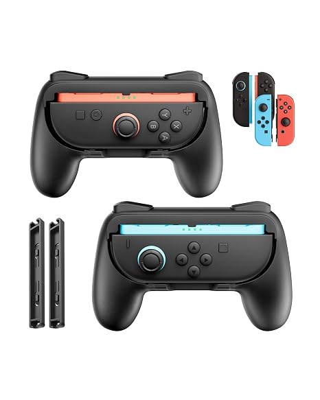 VOYEE Controller Grip for Switch 2/Switch/Joy-Con 1&2, Ergonomic Handle Kit